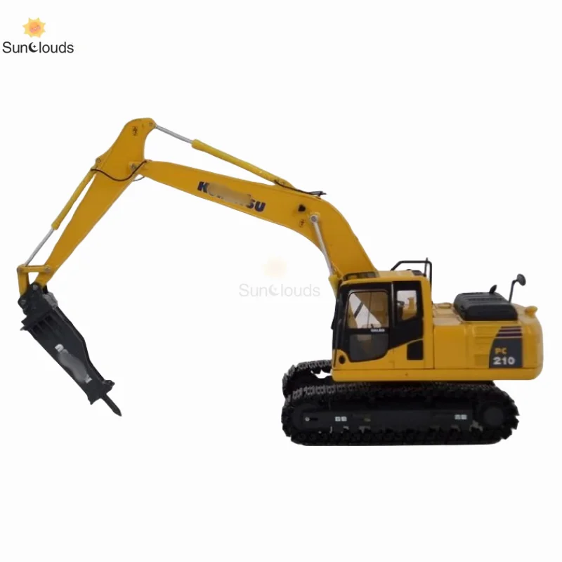

For Komatsu Alloy PC210-8 drull Hydraulic Excavator With Breaking Hammer 1:50 Scale Die Cast Model Toy Car & Collection Gift