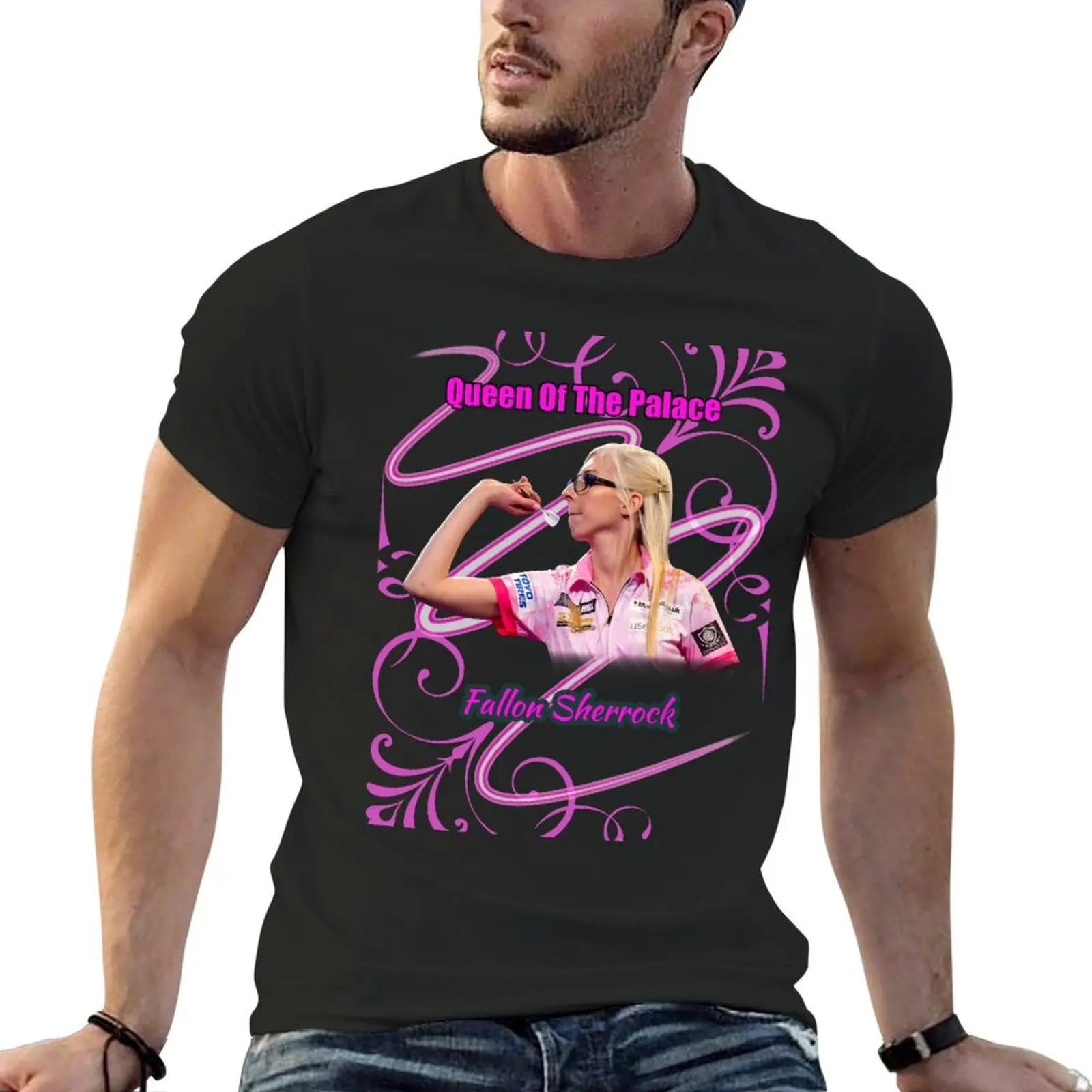 

Fallon Sherrock Queen Of The Palace T-Shirt quick-drying oversizeds anime tshirt mens clothes