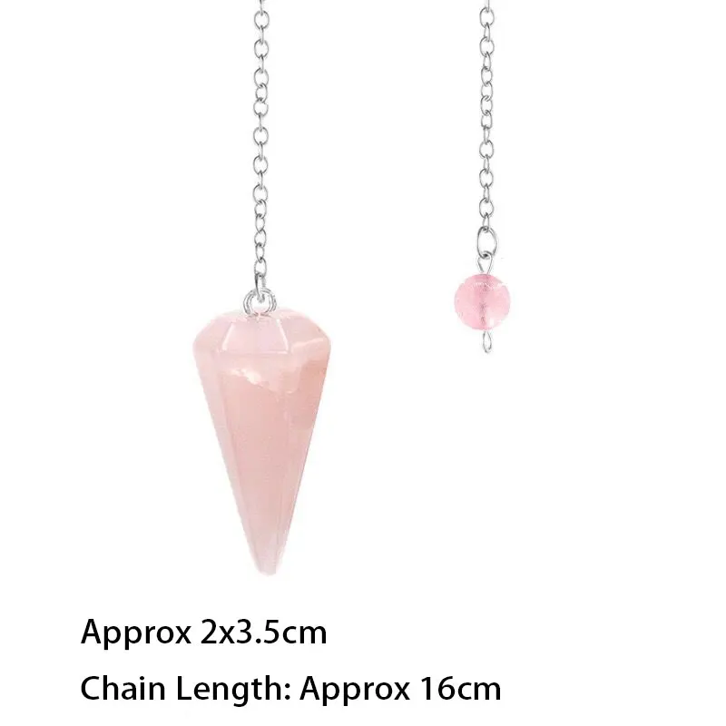 Yellow Jade Natural Stone Crystal Pendulum Pendant for Spiritual Divination & Dowsing
