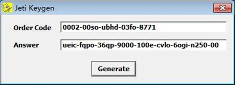 Jgi-Einrich Jeti Keygen Utilizzato Per Il Software Di Diagnosi Di Juit Catalogo Di Pezzi Di Ricambio Jeti Et E Manuale Di Riparazione Jeti Sh