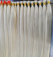 Vierge Real100 % Extension de cheveux humains en vrac noir 613 cheveux blonds en vrac 12a tissage pour tressage non transformés sans trame cheveux raides 3
