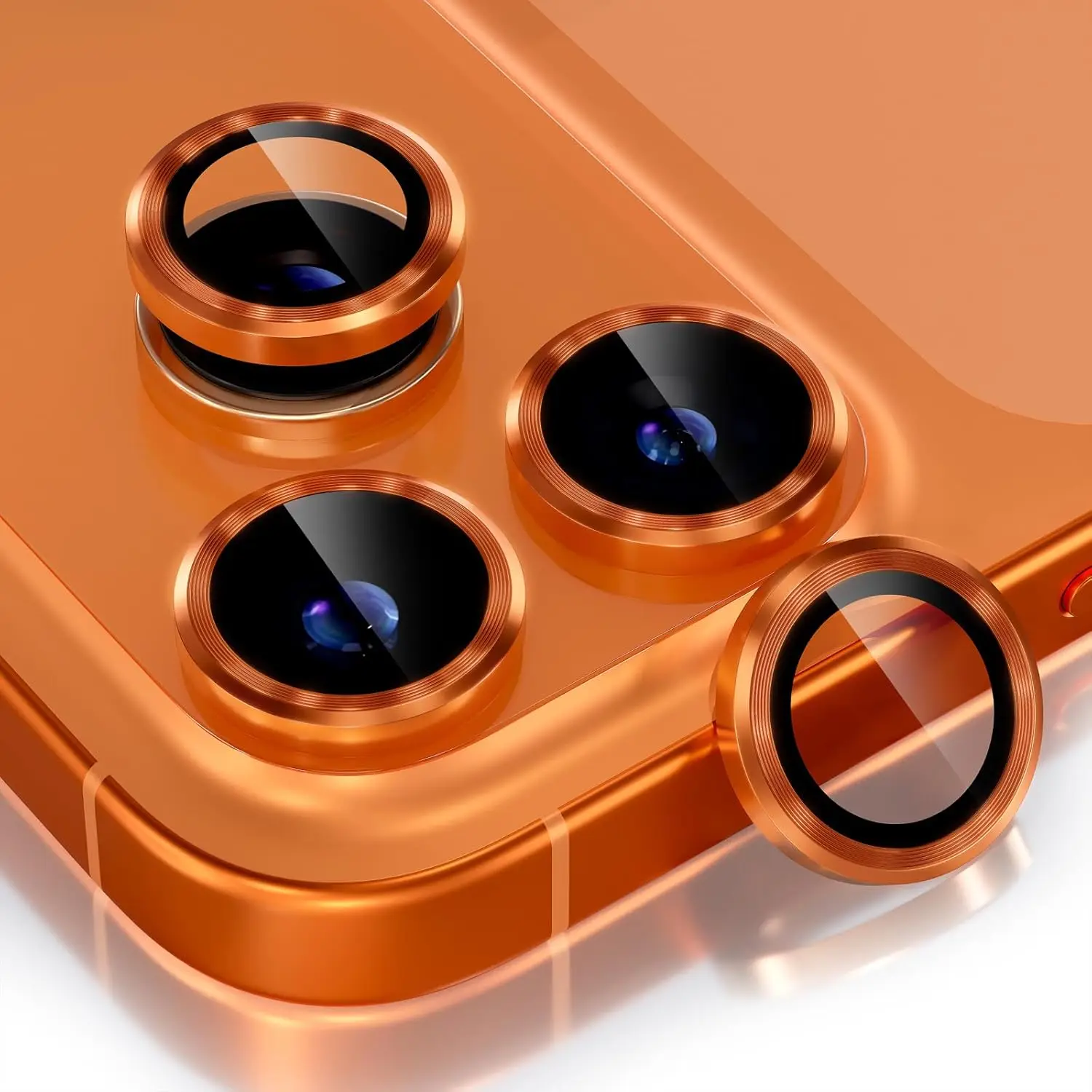 Bling Glitter Diamond Camera Protector with Tempered Glass Cover and Metal Frame