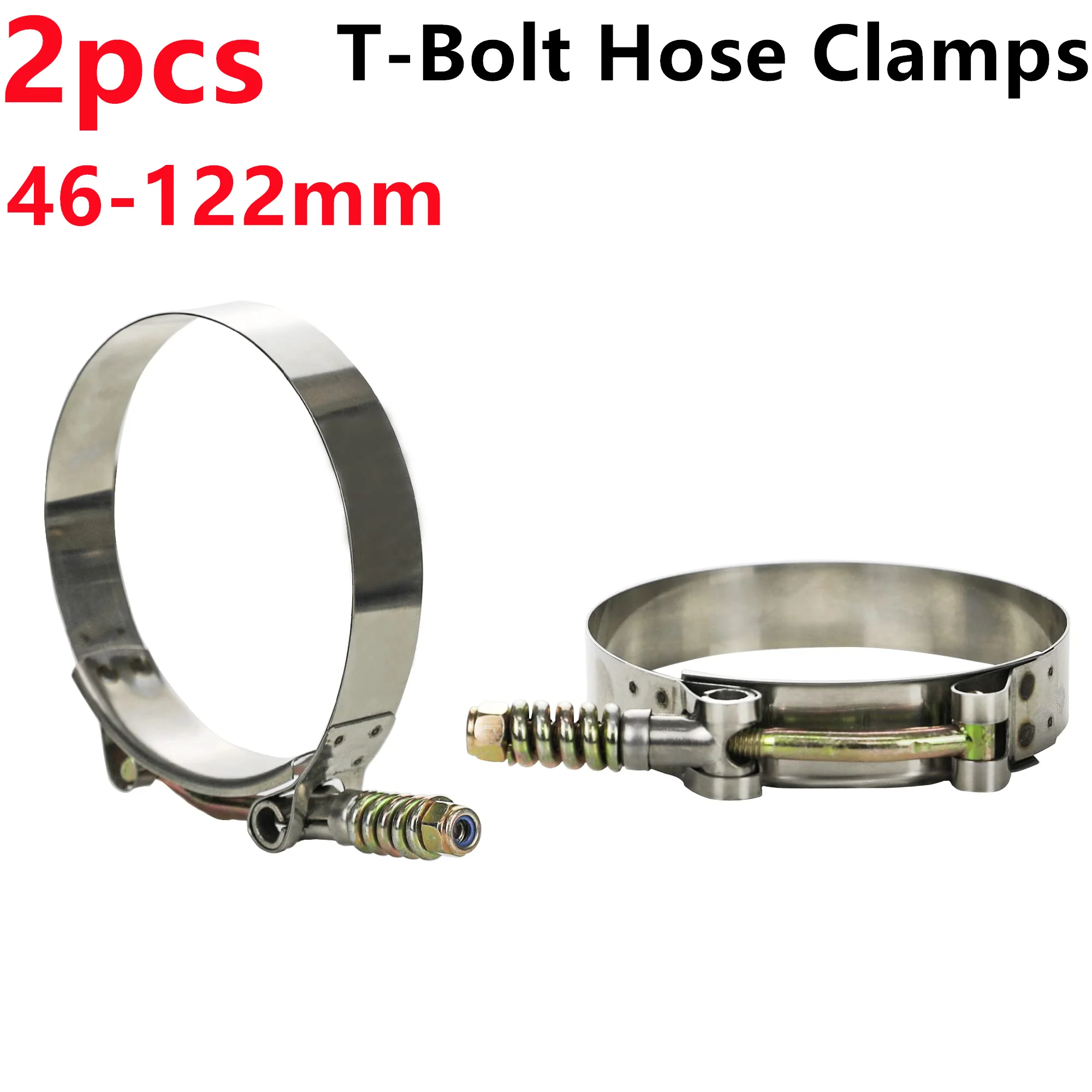 2pc High Quality Stainless Steel Hose Clamp T-Bolt Turbo Intake Exhaust ...