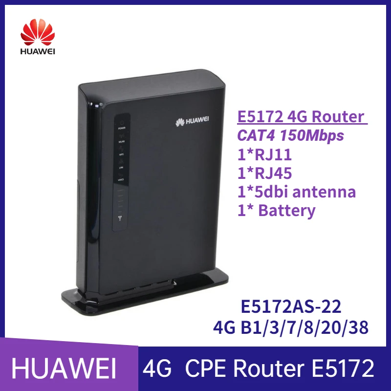 Unlocked HUAWEI E5172 4G Sim Card Router CAT4 150Mbps E5172AS22 E5172S