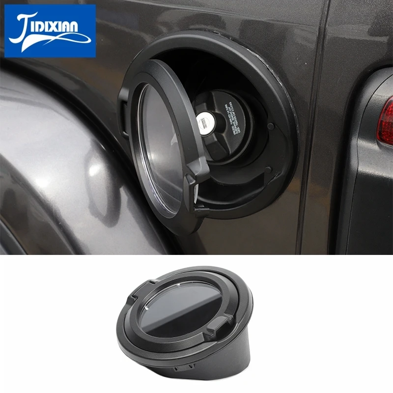 JIDIXIAN Car Transparent Gas Fuel Tank Cap Cover for Jeep Wrangler JL 2018 2019 2020 2021 2022 Exterior Accessories