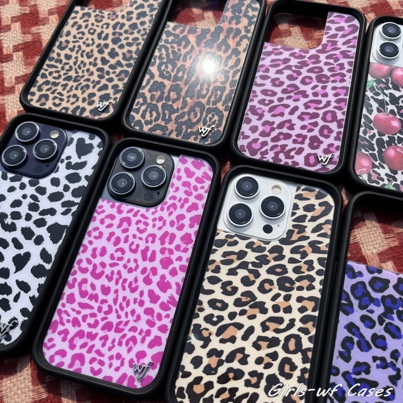 Wildflower Girls Fashion Leopard Print Cherry Tiger Phone Case Cover