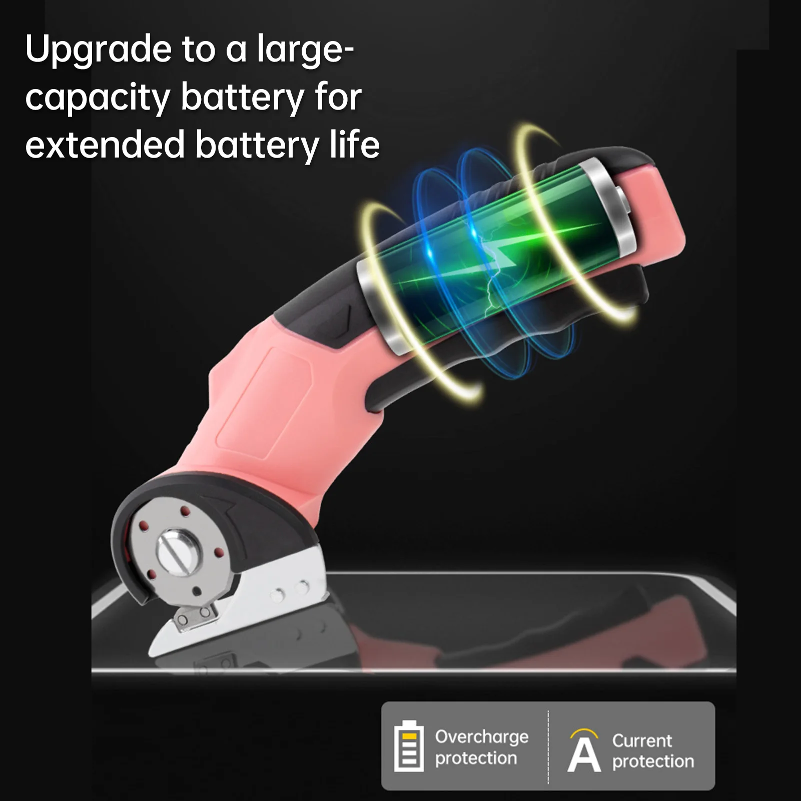 무선 전기 가위 3.6V 충전식 판지 상자 커터 천 가위 여분의 칼날 안전 잠금장치 및 LED 라이트 포함