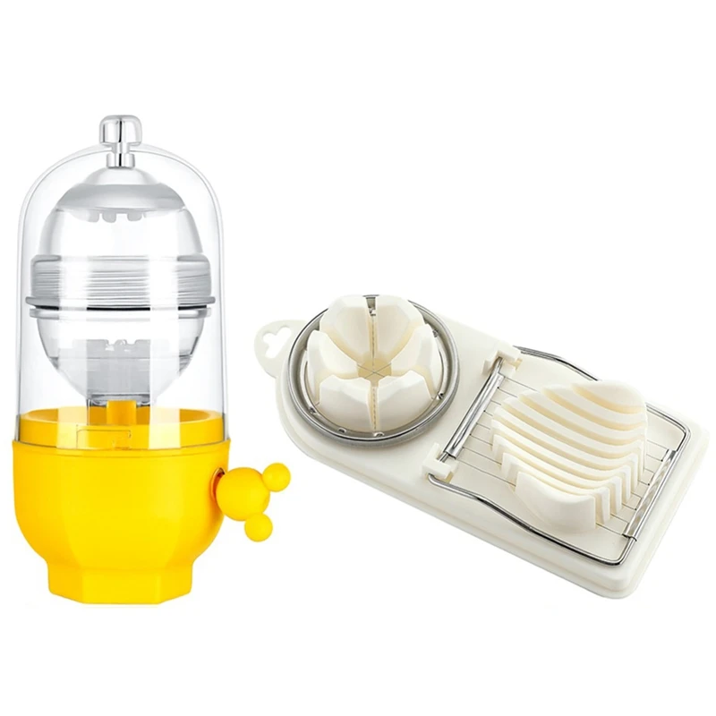 

Eggs Mixing Maker Manual Blender Egg Stirring Golden Eggs Puller Utensils Shaker Multi-Cutter Household Slicer