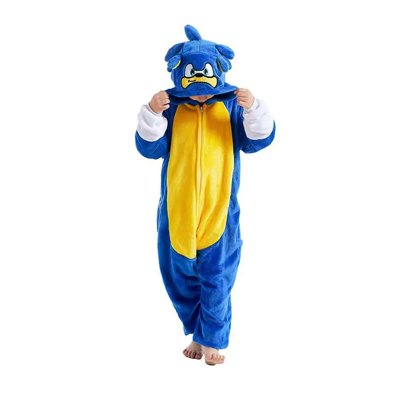 

Cartoon One-piece Pajamas Sonic The Hedgehog High-value Creative Game Peripheral Fashion Children's Student Home Clothes Pajamas