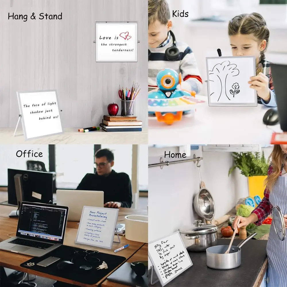 

Erase White board Desktop Mini Easel Reversible For Office Home 25x35cm