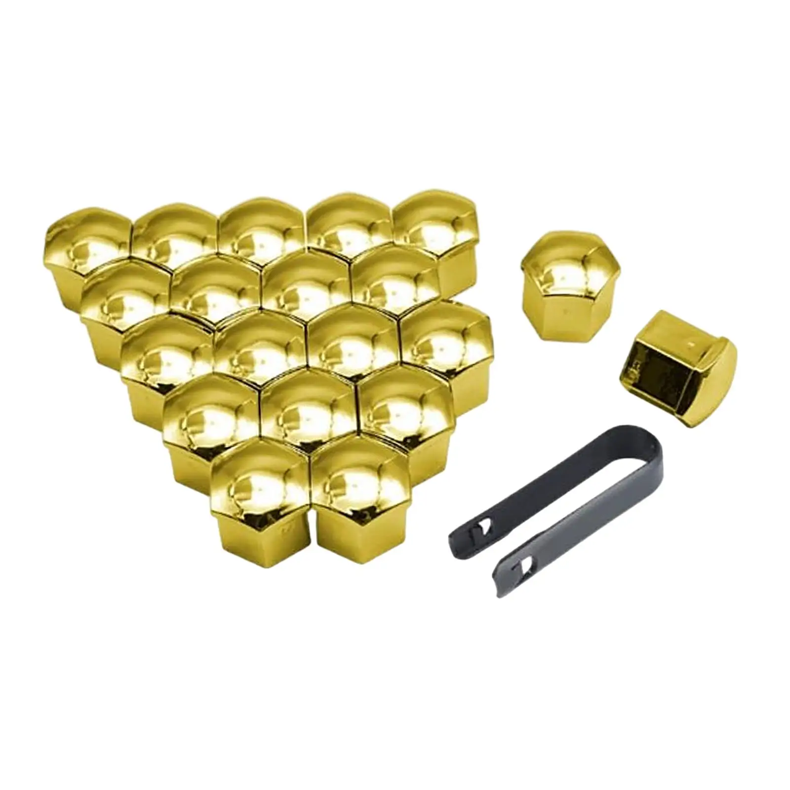 

20Pcs Car Wheel Nut Caps 21mm Tire Bolt Caps with Removal Clip Hexagonal Inner Hex Auto Rim Nut Covers Wheel Bolt Dust Caps