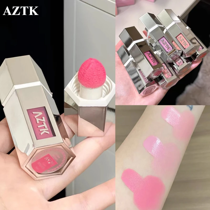 AZTK Jello Color Powder Liquid Blusher Rendering Moisturizing Beauty Expands Contracts Liquid Cheek Matt Face Makeup powder blusher blush powder liquid blush facial blusher