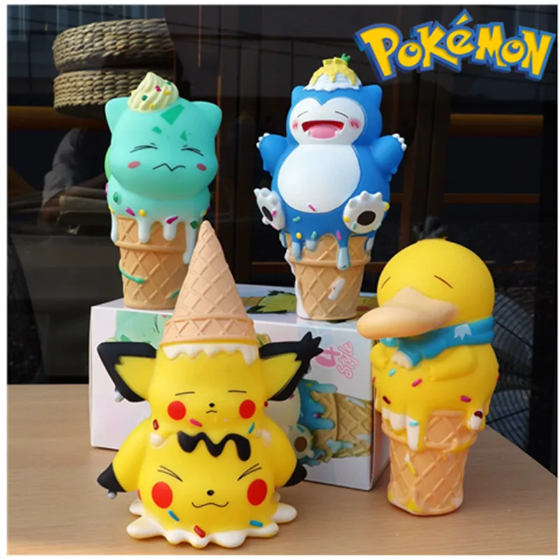 

15cm Pokemon Summer Cone Ornament Model Toy Pikachu Snorlax Anime Figures Kids Toys Collection Children's Birthday Gift