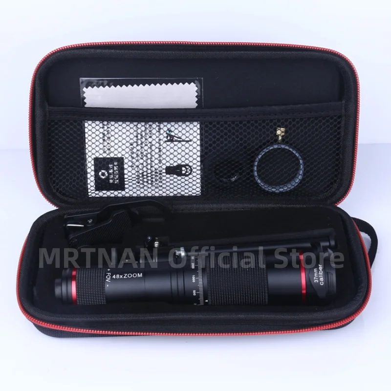 48배 강력 줌 망원 렌즈 스마트폰용 단안경 장거리 휴대폰 카메라 망원경 삼각대 지원
