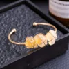 YEEVAA 1pc Natural Crystal Bracelet Irregular Raw Stone Copper Wire Wrapped Chakra Healing Balance Gemstone Bangle Jewelry Gift 5