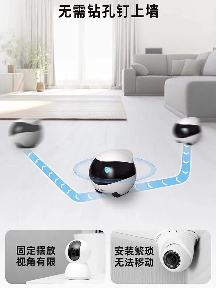 Enabot ROLA Mini Intelligent Robot Remote Monitoring Robot Wireless Camera Pet Companion Realtime Control Home Gift