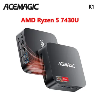 ACEMAGIC K1 MINI PC AMD Ryzen 5 7430U 16GB RAM 512GB SSD Windows 11 Pro MINI Computer Wifi6 BT5.2 4K Tripla Display