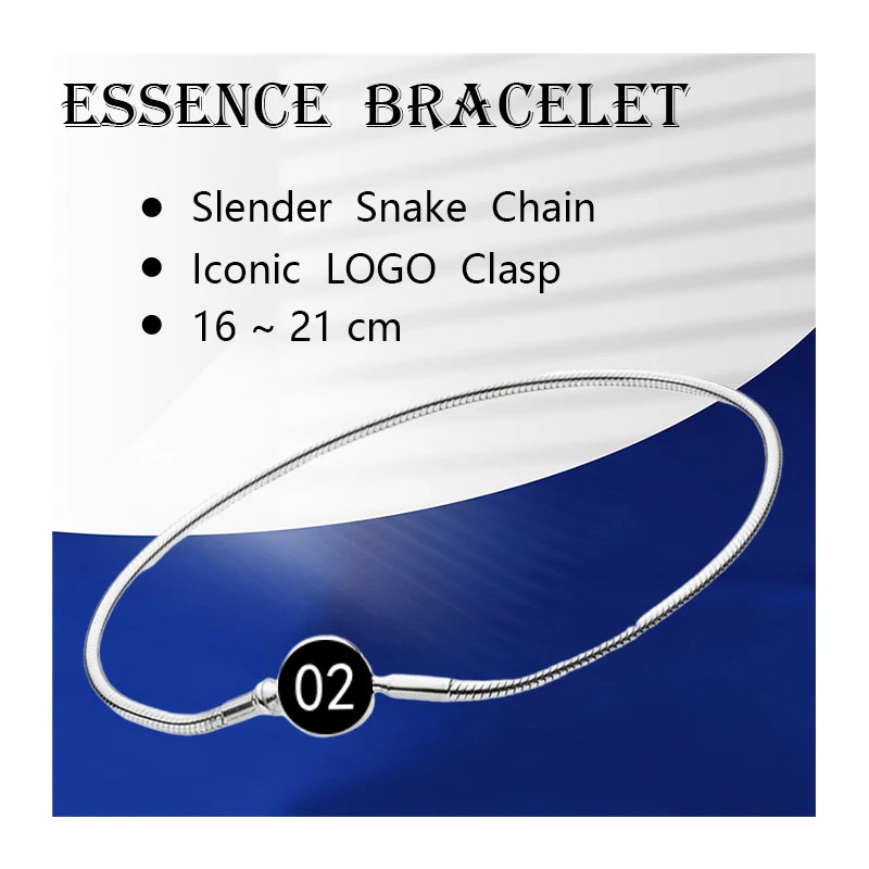 Pandora, 7.5/19CM Essence Rose Gold Snake Chain Bracelet 19CM/7.5  Inches..... - Etsy