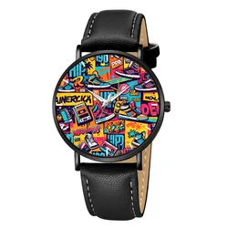 Sleek and Elegant Unisex Quartz Fashion Wristwatch (Black)