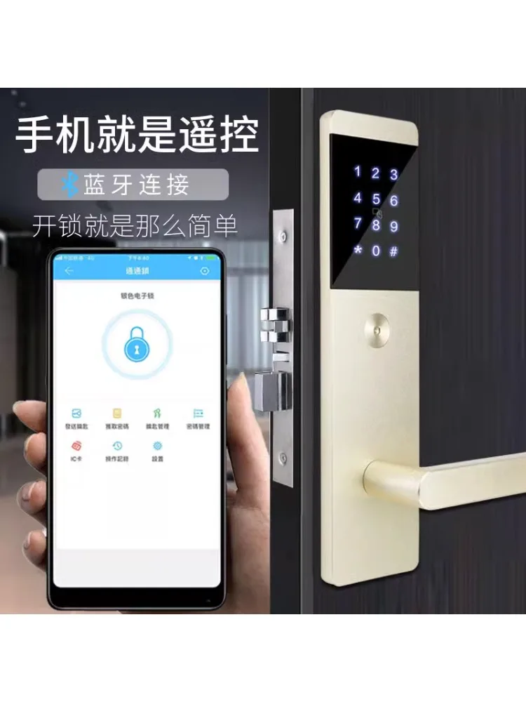 *App unlocking smart anti-theft door lock hotel apartment hotel bluetooth dynamic password lock