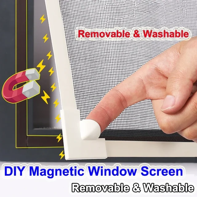 2024 Insect Magnetic Window Screen Tulle Mesh Stealth Customize DIY Summer Mesh Curtain Removable Washable Anti Fly Mosquito Net 1