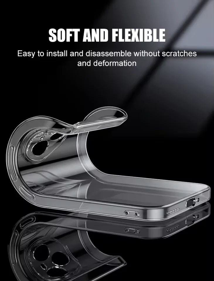 Military Grade Shockproof Ultra Thin Silicone Case - Clear Cover