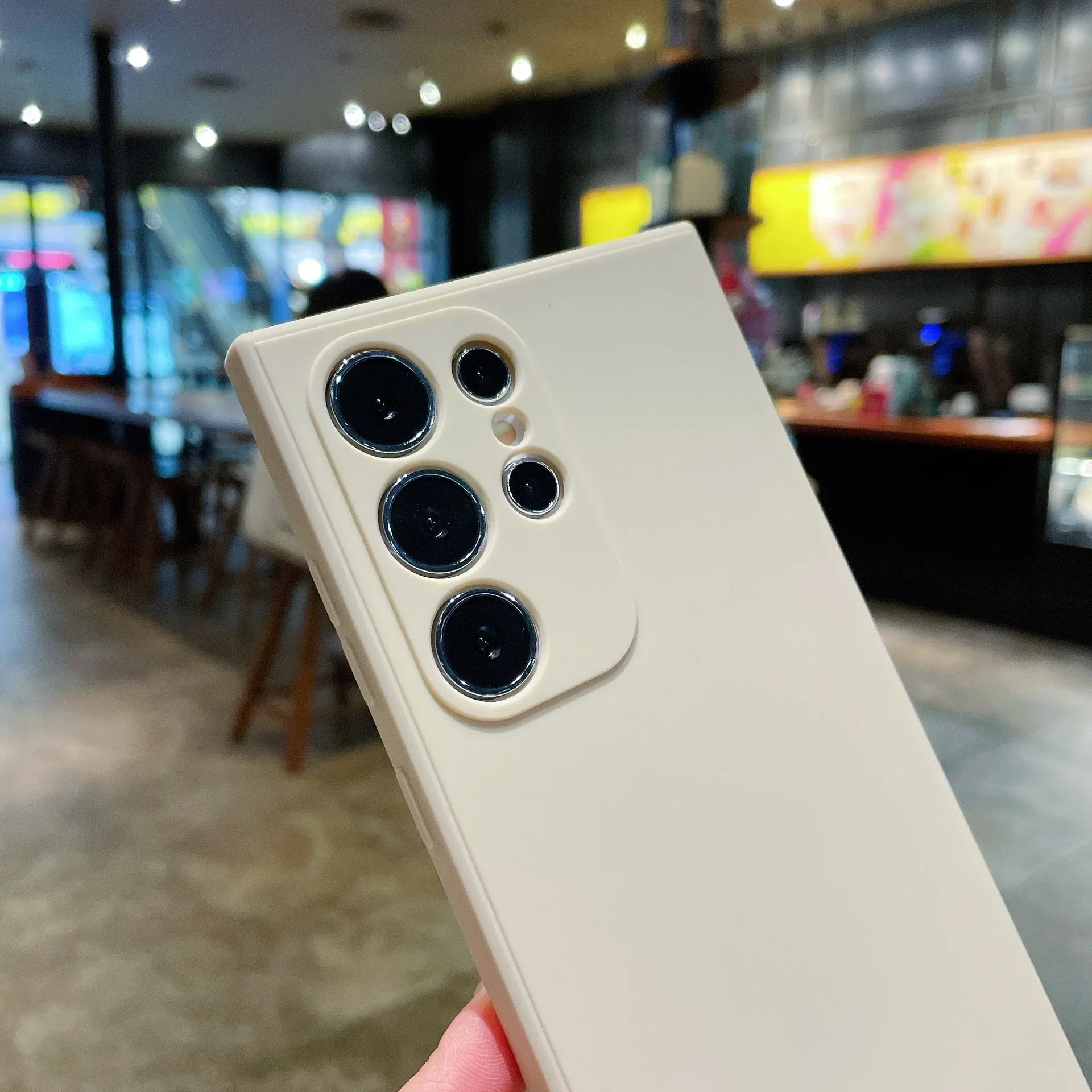 Solid Color Minimalism Soft Straight TPU Phone Case Samsung S24 S23 S22 Note 20 Ultra Plus FE Shockproof Smartphone Back Cover