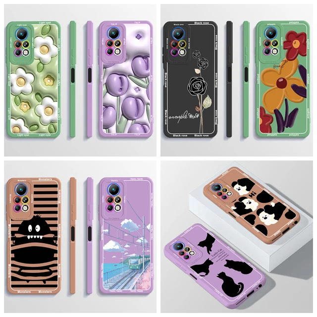 For Infinix Note 11 Pro Case Note 11s Fashion Flower Soft Silicone Back Cover Phone Case.jpg