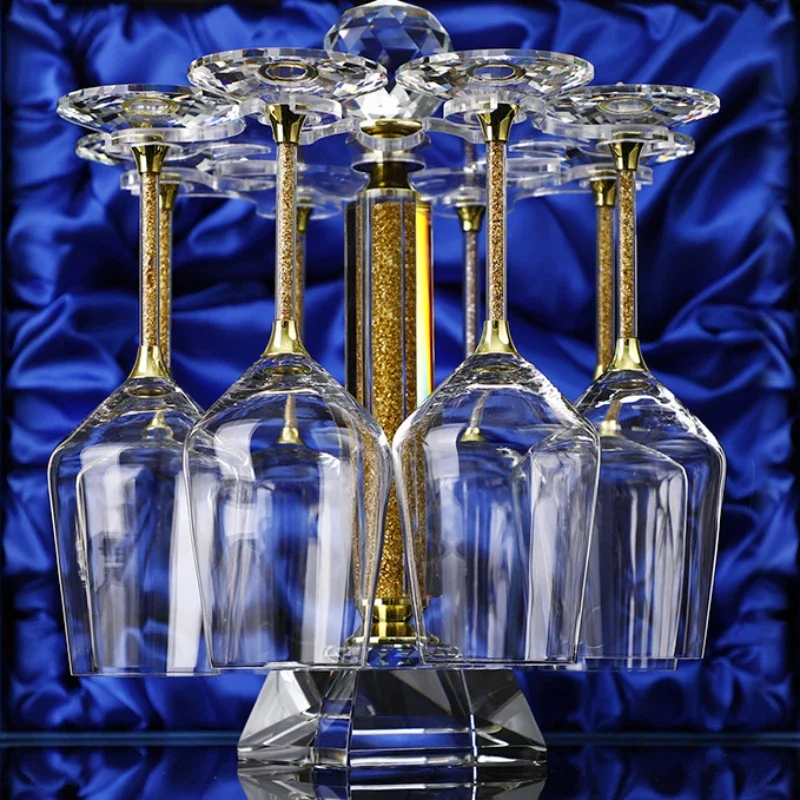 Gold crystal glass red wine glass set of sober wine glass highball wine glass personalized creative household luxury high-end