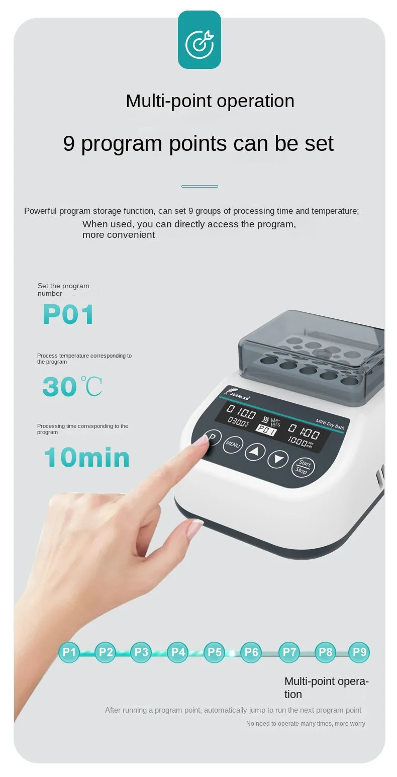 Mini Dry Bath Incubator Lab Metal Bath Constant Temperature Lab Thermostat Heate
