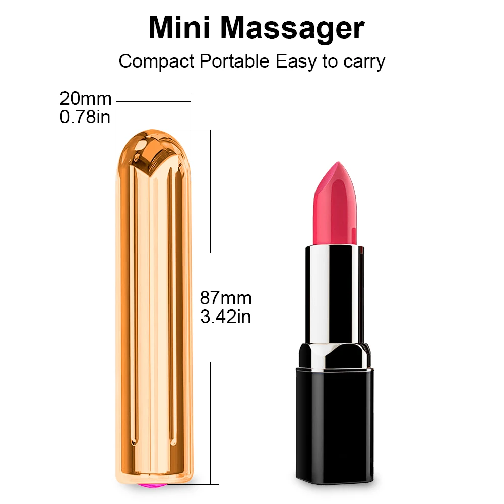 Speeds Bullet 10 Vibrator Mini Powerful Sex Toy for Women G-Spot Clitoris Stimulator USB Rechargeable Dild_voghion.com