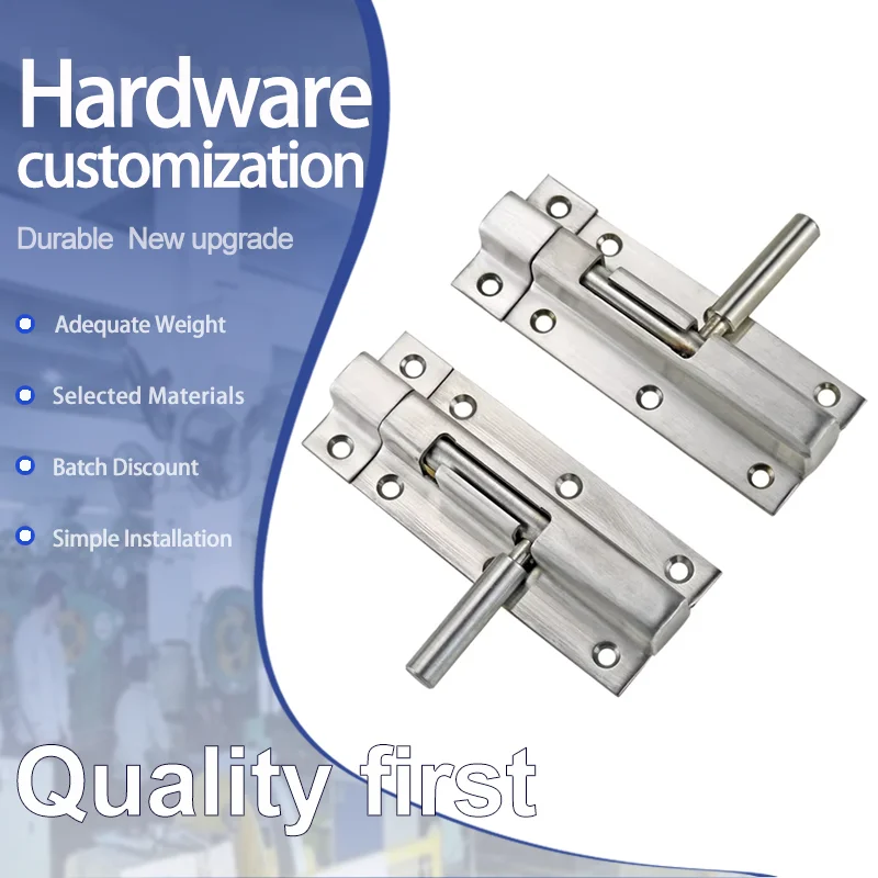 304 Stainless Steel Sliding Solid Cylindrical Pin Lock Suitable For Industrial Electrical Equipment Cabinet Doors
