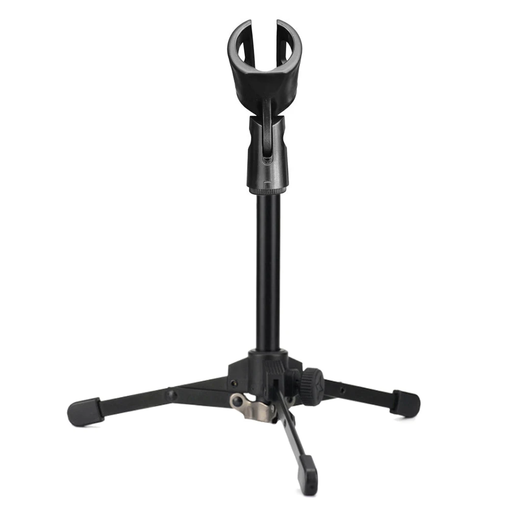 Microphone Stand Foldable Microphone Stand Desktop Tripod Mic Stand Holder Mini Mic Holder