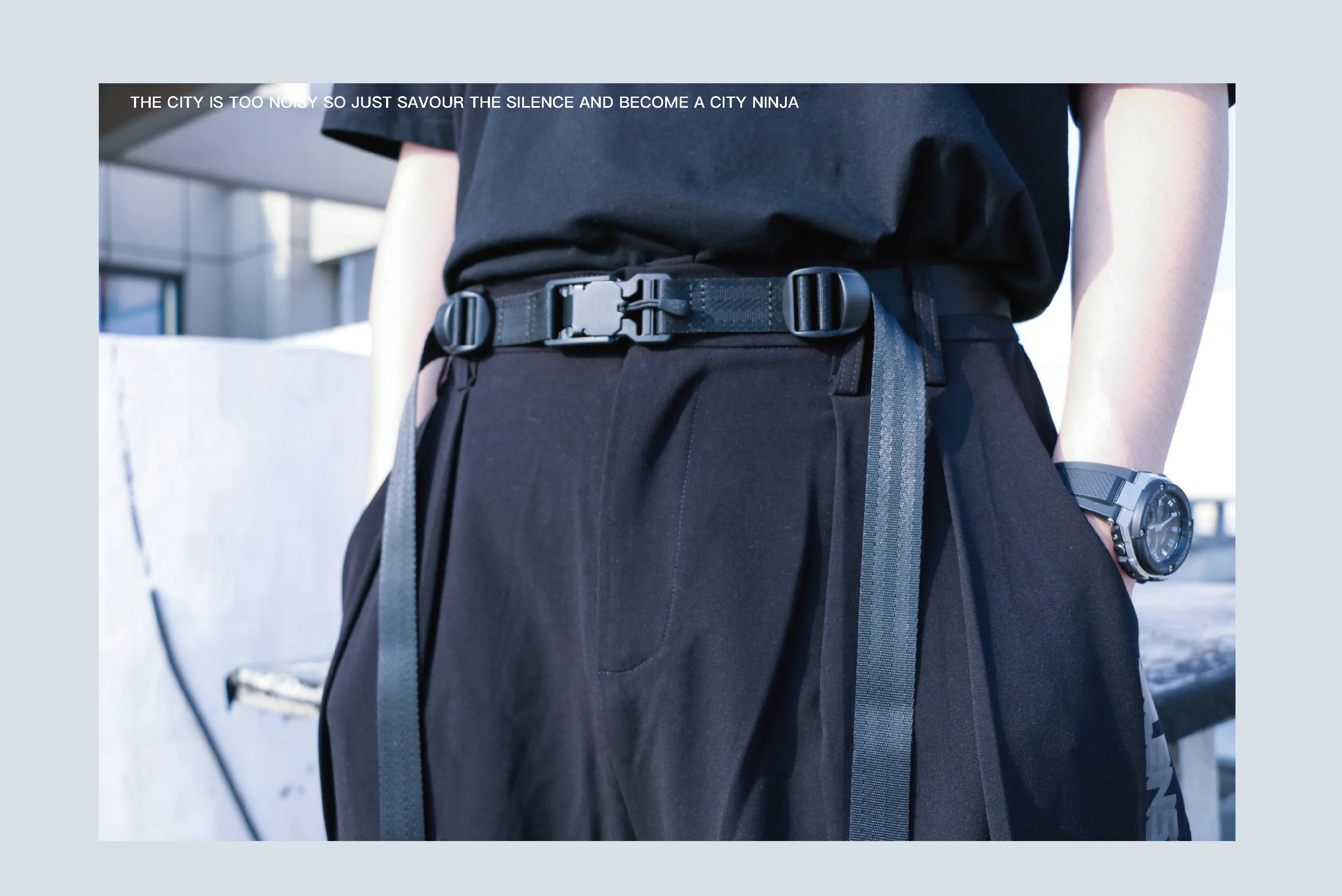 SIlenstorm Double side adjustment belt magnetic buckle techwear accessories