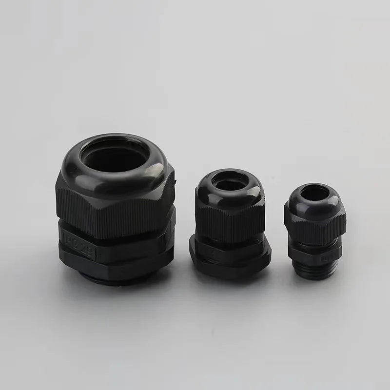 Waterproof Cable Gland Black Plastic Seal Joint M12 NM16 M20 M22 M24 IP68 White Cord Grips Outdoor Wire Connector for LED