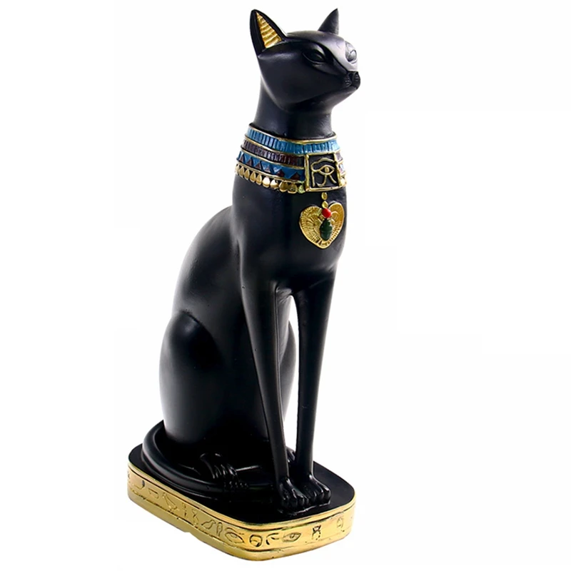 

Статуэтка из смолы с египетским котом, аниме статуя богини из аниме, скульптура для дома, бара, офиса, настольное украшение