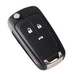Premium Flip Folding Remote Key Case with Uncut Blade and Multiple Button Options for 3 Buttons