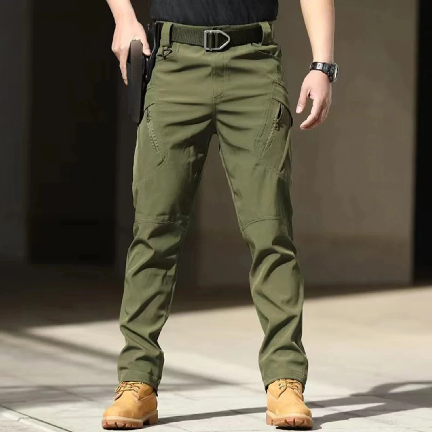 New Men Elastic Camping Hiking Trekking Fishing Climbing Outdoor Sports Trousers Spring Autumn Fall Cargo Tactical Quick Dry Pan