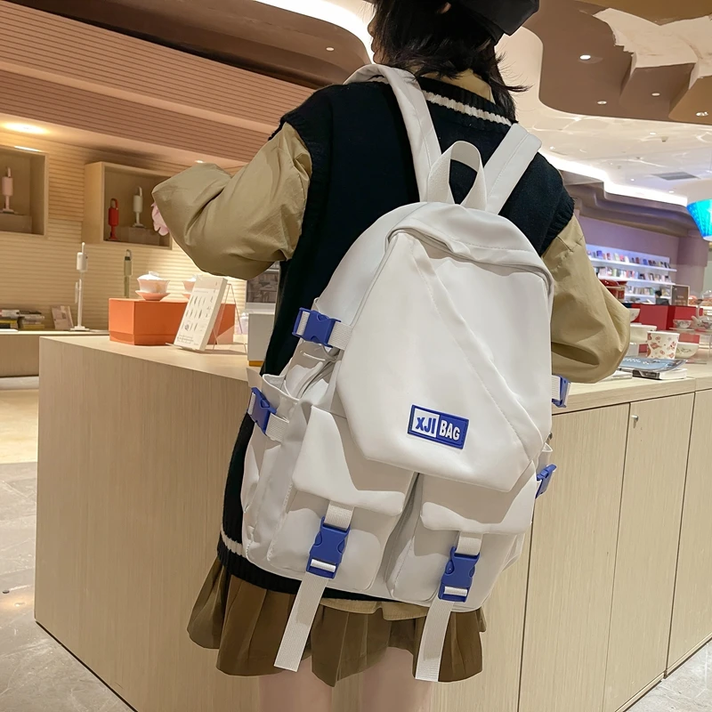 Fashion Women Cute Backpack Kawaii Teen Girls Schoolbag Waterproof Bookbag Colleg Laptop Rucksack Nylon Travel Mochila