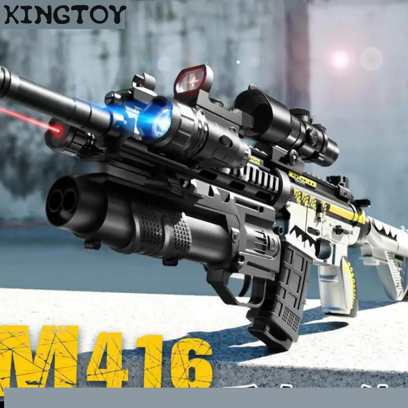 M416  Gel Gun Blaster Electric Manual Gun Toy Air Rifle Gun Paintball Gel Ball Gun Adults Boy Children Cs Shooting Fake Gun K948 new km9 soft bullet toy guns blaster airsoft weapons manual gun nylon metal shooting model launcher for adults boys cs fighting