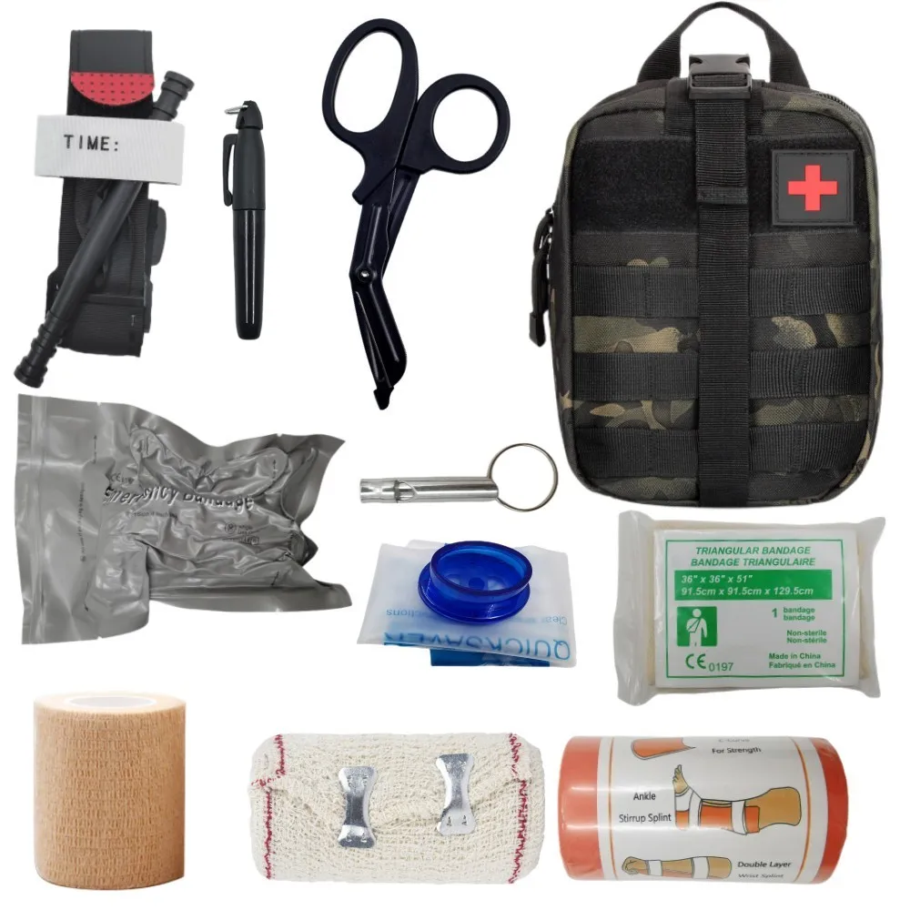 First Aid Kit Tactical Equipment Emt Edc Survival Emergency Supplies Molle Management Pouchi IFAK Rhino Rescue