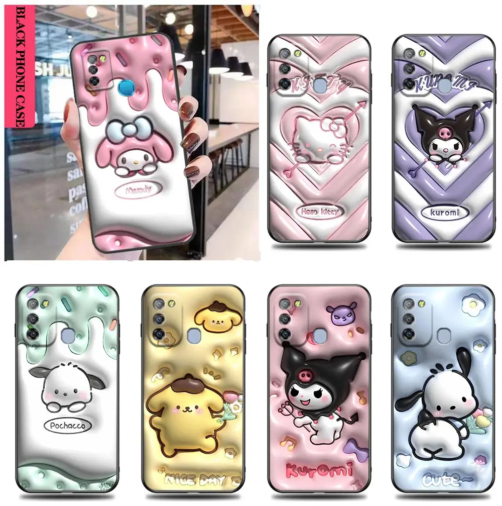 Custodia Anime Hello K-Kitty K-Kuromi Per Infinix Tecno Camon 19 16 Zero X Neo 20 8 Pova 4 2 Neo2 Note 30 12 G96 11 10 8 8I Case