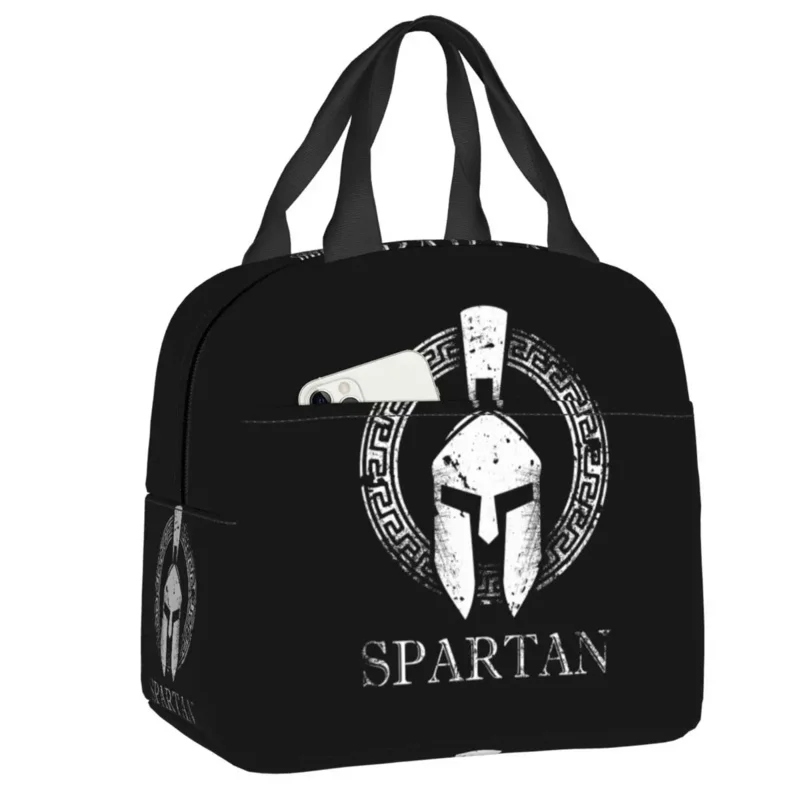 

Spartan Molon Labe Sparta Skull Bag Hot Cold Snacks Insulated Lunch Box for Women Kids Work School Food Picnic Tote Bags