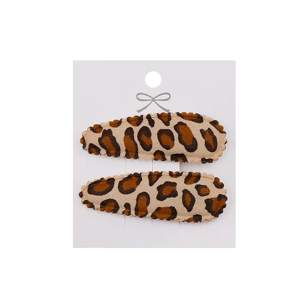Hair Clips 2pc Floral Print 2inch Basic Snap - Uniqwear