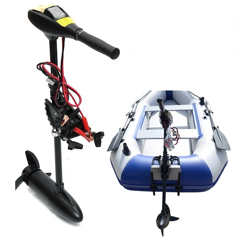40LBS 12V 380W Electric Trolling Motor Engine By DC Battery Driven Propeller Fishing Inflatable Boat Dinghy Raft Sea Salt catamaran inflatable detachable fishing lure platform thickened fishing boat lure boat water platform raft fishing boat