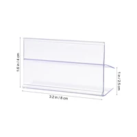 30pcs Transparent Price Label Holder Holder Supermarket Shelf Label Holders Merchandise Price Display Holders Shelf Label Card 2