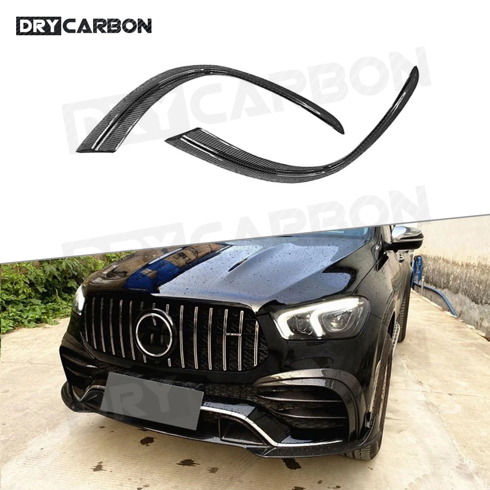 Dry Carbon Fiber Air Vents Trim Canards Per Mercedes Benz Gle Class W167 Gle53 Amg Suv 2020 + Fendinebbia Anteriore Fin Splitter