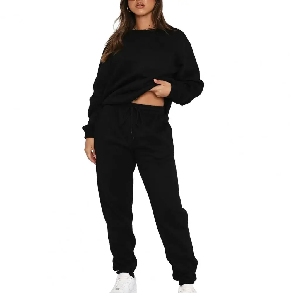 

Pant Sets Women Two-piece Set Stylish Oversized Sweatshirt Baggy Sweatpants Suit with Pockets conjuntos para mujeres 2 piezas