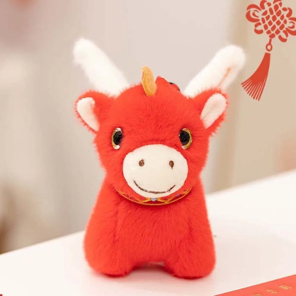 Cute Chinese Zodiac Horse Doll Embroidery Polyester Horse Year Mascot Keychain Blessing Cartoon Lucky Horse Doll Pendant