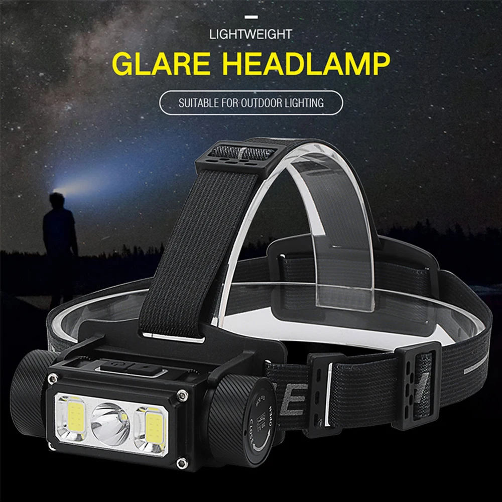 Asafee B40 COB LED Headlight 5 Modes Headlamp Rechargeable Outdoor Flashlight Waterproof Camping Head Lamp Use 21700 Battery
